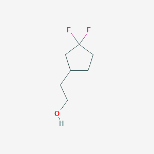 molecular formula C7H12F2O B1427319 2-(3,3-Difluorocyclopentyl)ethan-1-ol CAS No. 1373502-57-8