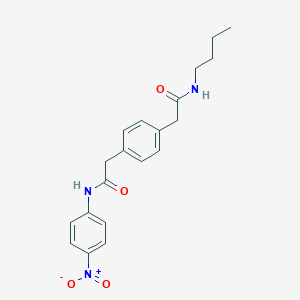 molecular formula C20H23N3O4 B142732 N-(4-Nitrophenyl) N'-butyl-1,4-phenylenediacetamide CAS No. 142628-01-1