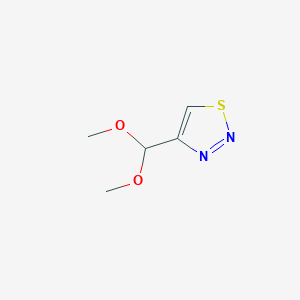 molecular formula C5H8N2O2S B14273221 4-(Dimethoxymethyl)-1,2,3-thiadiazole CAS No. 138764-00-8