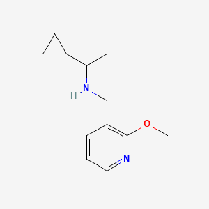molecular formula C12H18N2O B1427325 (1-Cyclopropylethyl)[(2-methoxypyridin-3-yl)methyl]amine CAS No. 1178934-78-5