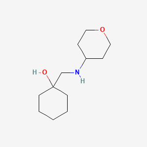 molecular formula C12H23NO2 B1427326 1-{[(Oxan-4-yl)amino]methyl}cyclohexan-1-ol CAS No. 1179953-32-2