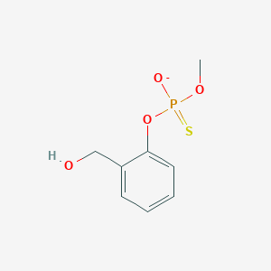 molecular formula C8H10O4PS- B14273278 O-[2-(Hydroxymethyl)phenyl] O-methyl phosphorothioate CAS No. 134981-45-6