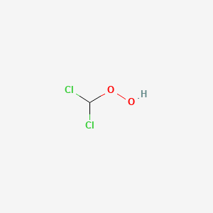 molecular formula CH2Cl2O2 B14273284 Dichloromethaneperoxol CAS No. 73761-31-6
