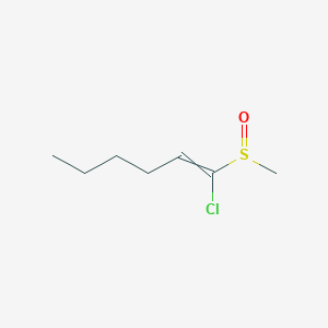 molecular formula C7H13ClOS B14273323 1-Chloro-1-(methanesulfinyl)hex-1-ene CAS No. 161957-13-7