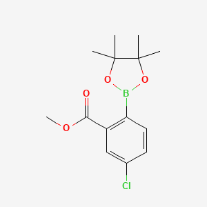 molecular formula C14H18BClO4 B1427336 Methyl 5-chloro-2-(4,4,5,5-tetramethyl-1,3,2-dioxaborolan-2-YL)benzoate CAS No. 866625-02-7
