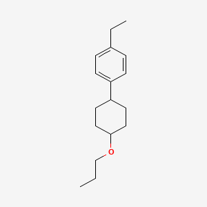 molecular formula C17H26O B14273388 1-Ethyl-4-(4-propoxycyclohexyl)benzene CAS No. 168832-48-2