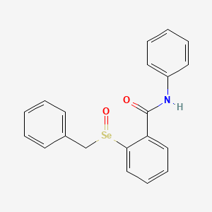 molecular formula C20H17NO2Se B14273398 Benzamide, N-phenyl-2-[(phenylmethyl)seleninyl]- CAS No. 164031-28-1