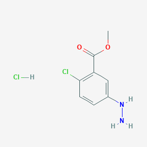 molecular formula C8H10Cl2N2O2 B1427340 Methyl 2-chloro-5-hydrazinobenzoate hydrochloride CAS No. 723242-88-4