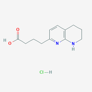 molecular formula C12H17ClN2O2 B1427341 4-(5,6,7,8-Tetrahydro-1,8-naphthyridin-2-yl)butanoic acid hydrochloride CAS No. 193818-31-4