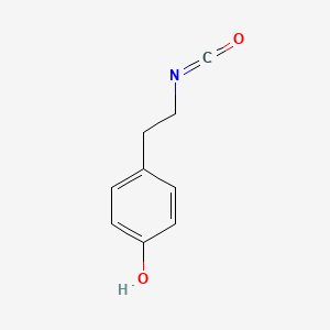 molecular formula C9H9NO2 B14273429 4-(2-Isocyanatoethyl)phenol CAS No. 132740-46-6