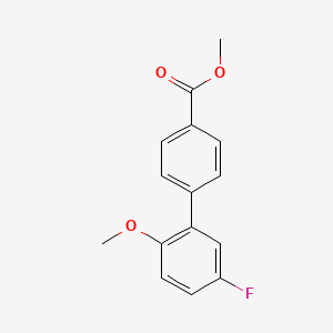 molecular formula C15H13FO3 B1427345 4-(5-氟-2-甲氧基苯基)苯甲酸甲酯 CAS No. 1355246-83-1