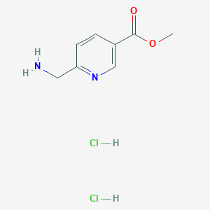 molecular formula C8H12Cl2N2O2 B1427346 Methyl 6-(aminomethyl)pyridine-3-carboxylate dihydrochloride CAS No. 1706454-04-7