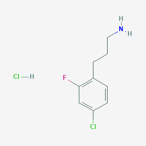 molecular formula C9H12Cl2FN B1427348 3-(4-氯-2-氟苯基)丙-1-胺盐酸盐 CAS No. 377084-01-0