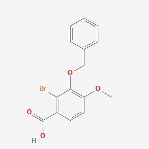 molecular formula C15H13BrO4 B142735 2-Bromo-3-benzyloxy-4-methoxybenzoic Acid CAS No. 135586-17-3