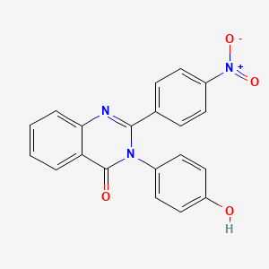 molecular formula C20H13N3O4 B14273503 3-(4-Hydroxyphenyl)-2-(4-nitrophenyl)quinazolin-4(3H)-one CAS No. 137986-34-6