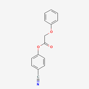 molecular formula C15H11NO3 B14273508 Acetic acid, phenoxy-, 4-cyanophenyl ester CAS No. 185390-53-8