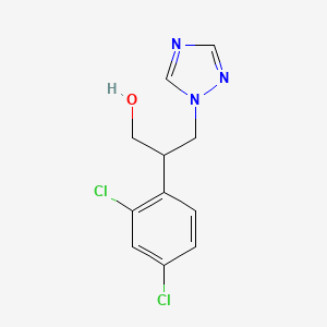 molecular formula C11H11Cl2N3O B14273579 2-(2,4-Dichlorophenyl)-3-(1h-1,2,4-triazol-1-yl)propanol CAS No. 112281-82-0