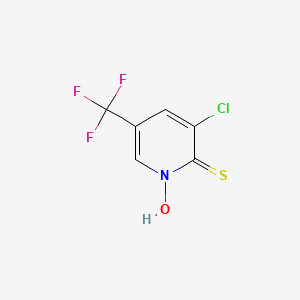 molecular formula C6H3ClF3NOS B1427360 3-Chloro-2-mercapto-5-(trifluoromethyl)pyridine 1-oxide CAS No. 1823184-14-0