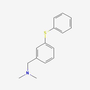 molecular formula C15H17NS B14273616 Benzenemethanamine, N,N-dimethyl-3-(phenylthio)- CAS No. 141357-93-9