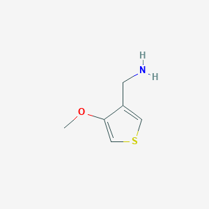 molecular formula C6H9NOS B1427362 [(4-Methoxy-3-thienyl)methyl]amine CAS No. 1428233-70-8