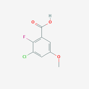 molecular formula C8H6ClFO3 B1427363 3-Chloro-2-fluoro-5-methoxybenzoic acid CAS No. 879541-47-6