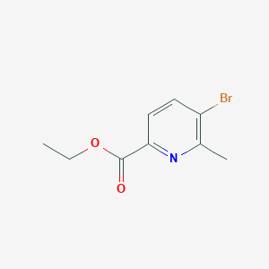 molecular formula C9H10BrNO2 B1427369 Ethyl 5-bromo-6-methylpyridine-2-carboxylate CAS No. 1122090-71-4
