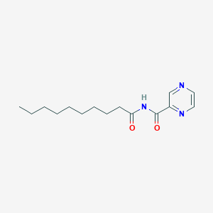 molecular formula C15H23N3O2 B14273694 N-Decanoylpyrazine-2-carboxamide CAS No. 135742-55-1