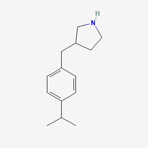 B1427373 3-{[4-(Propan-2-yl)phenyl]methyl}pyrrolidine CAS No. 1267779-15-6