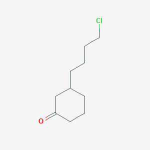 molecular formula C10H17ClO B14273733 Cyclohexanone, 3-(4-chlorobutyl)- CAS No. 135699-49-9