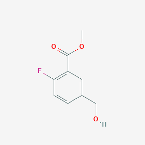 molecular formula C9H9FO3 B1427375 Methyl 2-fluoro-5-(hydroxymethyl)benzoate CAS No. 816449-70-4