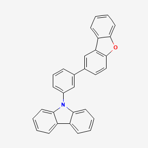 molecular formula C30H19NO B1427386 9-[3-(二苯并呋喃-2-基)苯基]-9H-咔唑 CAS No. 1338446-77-7