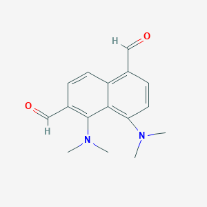 molecular formula C16H18N2O2 B14273884 4,5-Bis(dimethylamino)naphthalene-1,6-dicarbaldehyde CAS No. 127348-71-4