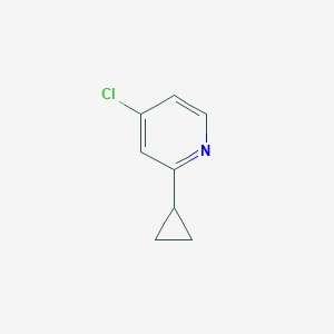 molecular formula C8H8ClN B1427390 4-Chloro-2-cyclopropylpyridine CAS No. 1163707-52-5