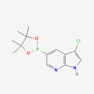 molecular formula C13H16BClN2O2 B1427392 3-氯-5-(4,4,5,5-四甲基-1,3,2-二氧杂硼环-2-基)-1H-吡咯并[2,3-b]吡啶 CAS No. 1025719-17-8