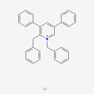 molecular formula C31H26ClN B14273941 Pyridinium, 3,5-diphenyl-1,2-bis(phenylmethyl)-, chloride CAS No. 185196-81-0