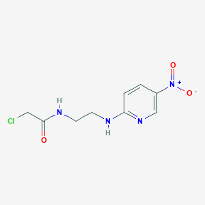 molecular formula C9H11ClN4O3 B1427396 2-氯-N-{2-[(5-硝基吡啶-2-基)氨基]乙基}乙酰胺 CAS No. 440102-35-2