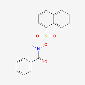 molecular formula C18H15NO4S B14273963 N-Methyl-N-[(naphthalene-1-sulfonyl)oxy]benzamide CAS No. 130558-04-2