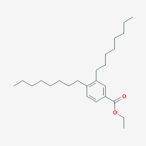 molecular formula C25H42O2 B14273964 Ethyl 3,4-dioctylbenzoate CAS No. 134347-45-8