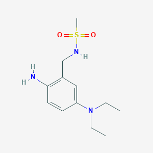 molecular formula C12H21N3O2S B14273969 N-{[2-Amino-5-(diethylamino)phenyl]methyl}methanesulfonamide CAS No. 141085-26-9