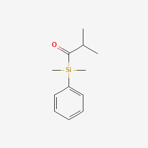 molecular formula C12H18OSi B14273970 Silane, dimethyl(2-methyl-1-oxopropyl)phenyl- CAS No. 155397-24-3