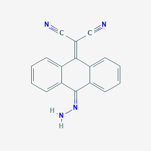 molecular formula C17H10N4 B14273978 Propanedinitrile, (10-hydrazono-9(10H)-anthracenylidene)- CAS No. 156755-16-7