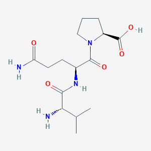 molecular formula C15H26N4O5 B14274004 H-Val-Gln-Pro-OH CAS No. 184904-53-8