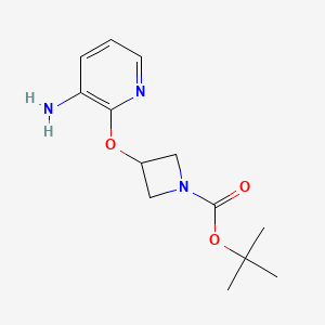 molecular formula C13H19N3O3 B1427401 Tert-butyl 3-((3-aminopyridin-2-yl)oxy)azetidine-1-carboxylate CAS No. 1211758-73-4