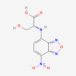 molecular formula C9H8N4O6 B14274029 N-(7-Nitro-2,1,3-benzoxadiazol-4-yl)-D-serine CAS No. 162149-66-8