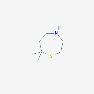 molecular formula C7H15NS B1427403 7,7-Dimethyl-1,4-thiazepane CAS No. 1428233-55-9