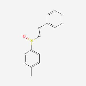 molecular formula C15H14OS B14274031 Benzene, 1-methyl-4-[[(1Z)-2-phenylethenyl]sulfinyl]- CAS No. 137693-72-2