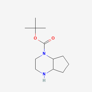 molecular formula C12H22N2O2 B1427406 Tert-butyl octahydro-1H-cyclopenta[B]pyrazine-1-carboxylate CAS No. 1211539-11-5