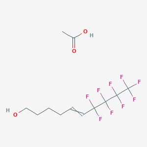 molecular formula C12H15F9O3 B14274095 Acetic acid;7,7,8,8,9,9,10,10,10-nonafluorodec-5-en-1-ol CAS No. 137648-84-1