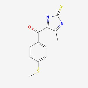 molecular formula C12H10N2OS2 B14274097 (5-Methyl-2-sulfanylidene-2H-imidazol-4-yl)[4-(methylsulfanyl)phenyl]methanone CAS No. 129015-13-0