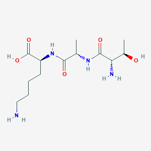 molecular formula C13H26N4O5 B14274115 L-Threonyl-L-alanyl-L-lysine CAS No. 154673-89-9
